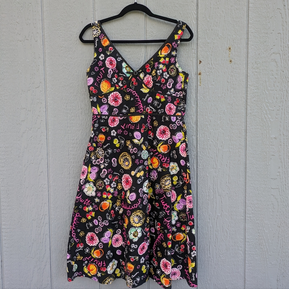 Karin Stevens Tutti Frutti A-Line Midi Dress‎ Size 8
